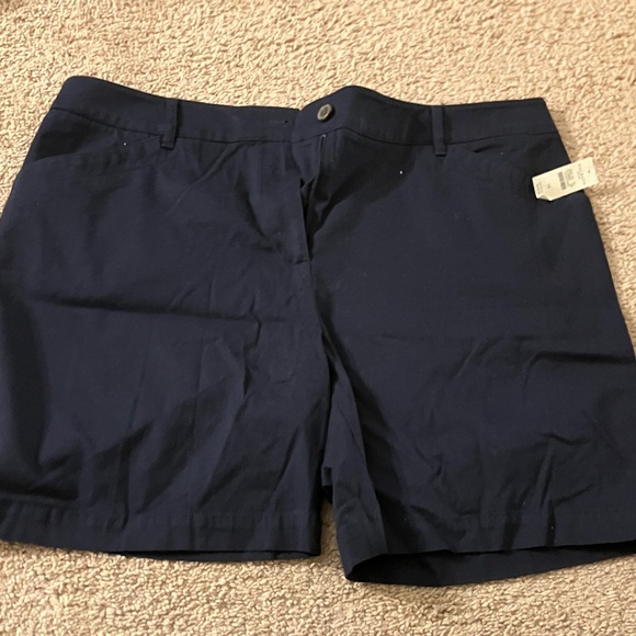Talbots Solid Blue Khaki Shorts Size 20 (Plus) - 74% off